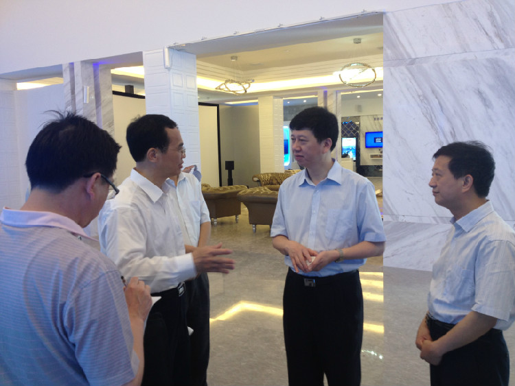 領導視察智慧城市展館建設情況
